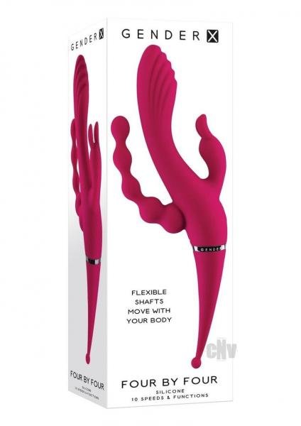 Gender X Four By Four Multi Stimulator Burgundy