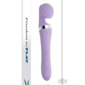 Playboy Vibrato Rechargeable Silicone Dual Ended Wand Vibrator Opal