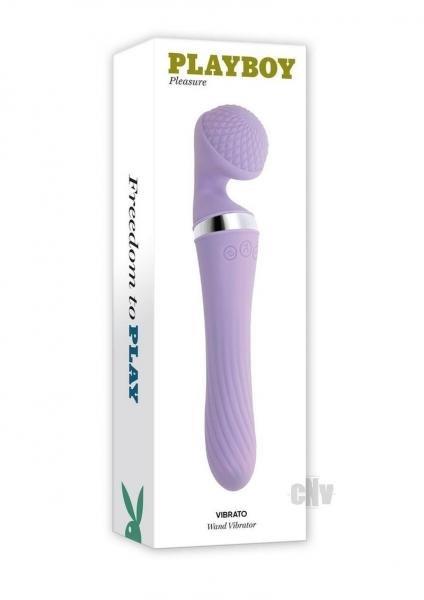 Playboy Vibrato Rechargeable Silicone Dual Ended Wand Vibrator Opal