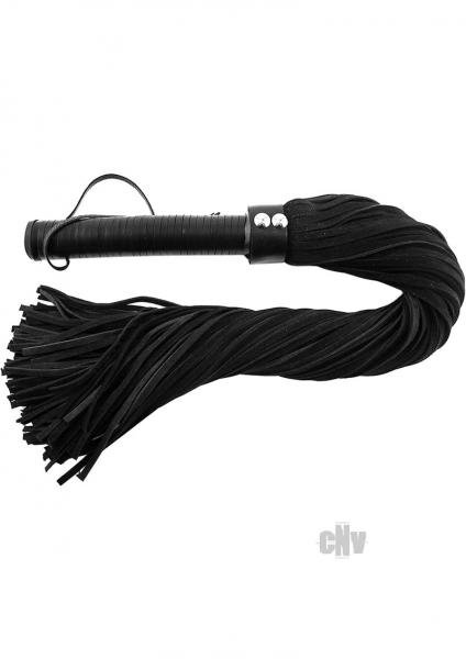 Rouge Long Suede Flogger Leather Handle Black