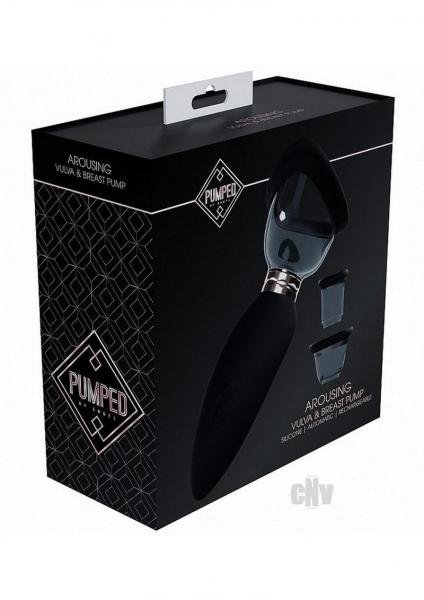 Pumped Arousing Automatic Rechargeable Vulva & Breast Pump Black
