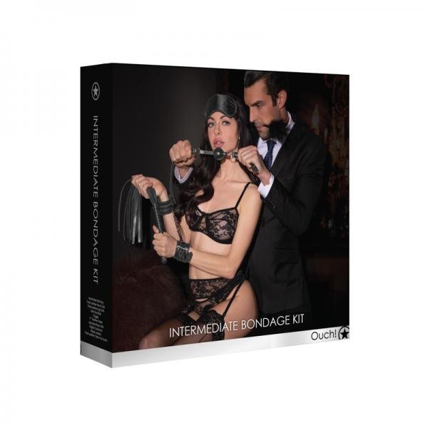 Shots Ouch Intermediate Bondage Kit - Black