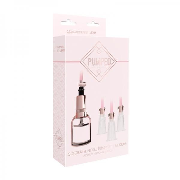 Pumped - Clitoral & Nipple Pump Set Medium - Rose