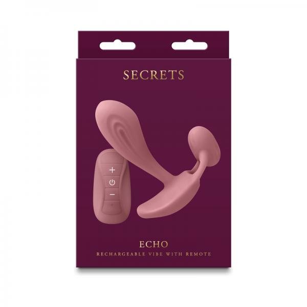 Secrets Echo Insertable Vibe With Remote Dusty Rose