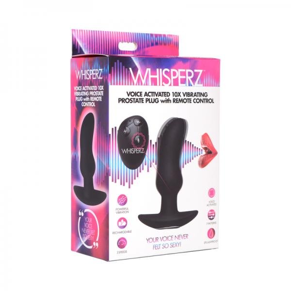 Voice Activated 10x Vibrating Prostate Plug With Remote Control