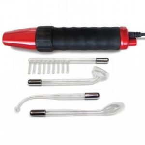 Neon Wand Red Handle Purple Electro Stimulator