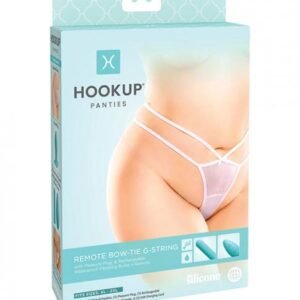 Hookup Remote Bow-tie G-string White Fits Size Xl-xxl