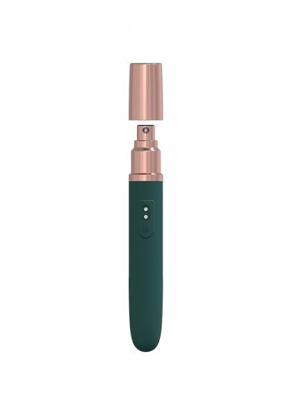 Loveline The Traveler 10 Speed Travel Vibe Silicone Rechargeable Waterproof Forest Green